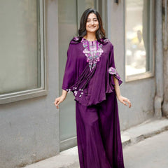 Cape-Style Embroidered Co-Ord Sets
