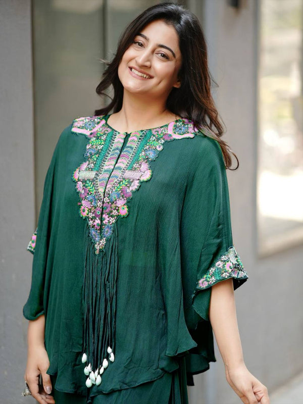 Cape-Style Embroidered Co-Ord Sets