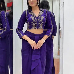 Festive Sequin Dhoti Set