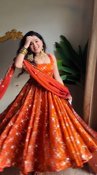 Boutique-Style Silk Anarkali Lehenga