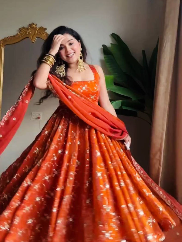 Boutique-Style Silk Anarkali Lehenga