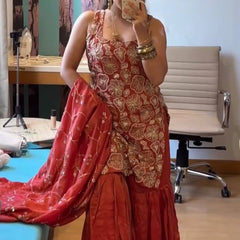 Luxury Simmer Silk Partywear Indo Western