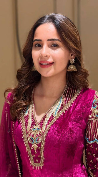 Elegant Velvet Embroidered Dresses