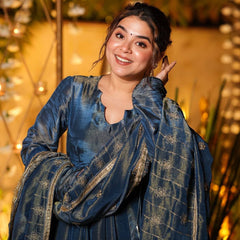 Heavy Cosmos Silk Designer Indo Western