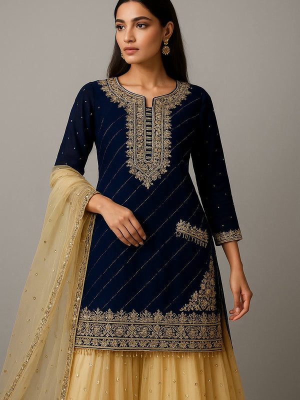 Designer Top-Plazzo Dresses