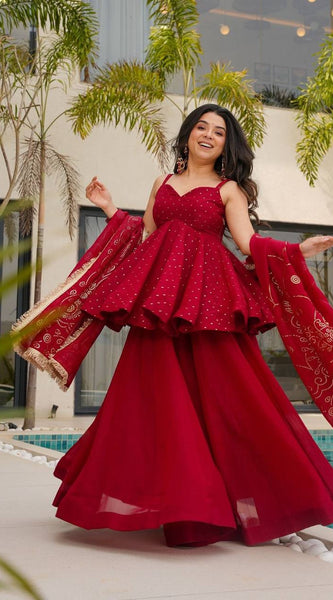 Premium Tabby Organza Indo Western