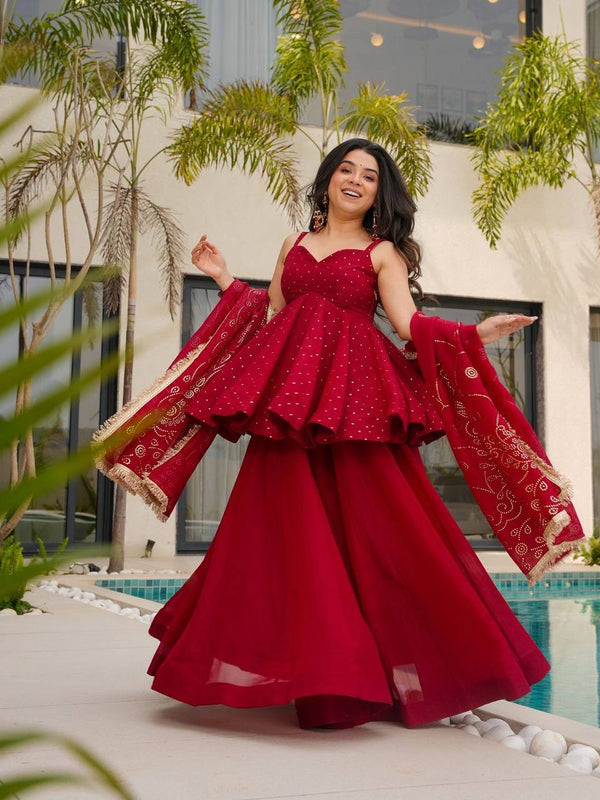 Premium Tabby Organza Indo Western