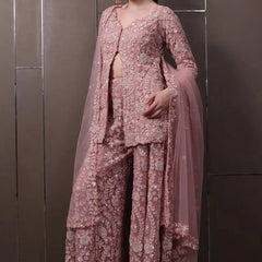 Stylish Embroidered Plazzo Indo Western