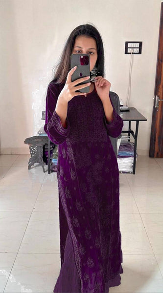 Georgette Kurti Pant Dupatta Dresses