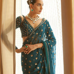 Heavy Sequins Party Saree