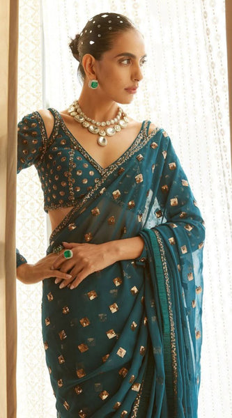 Heavy Sequins Party Saree
