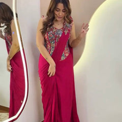 Embroidered Ready Saree