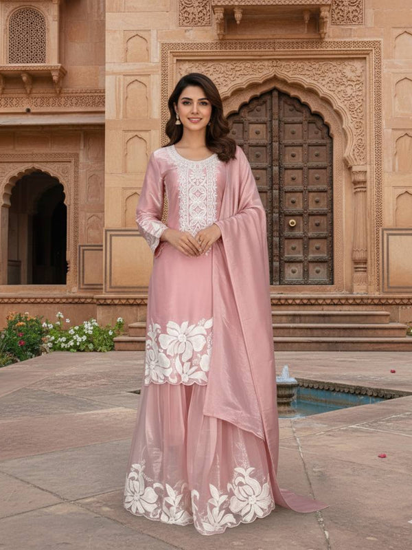 Designer Top with Sarara Indo Western