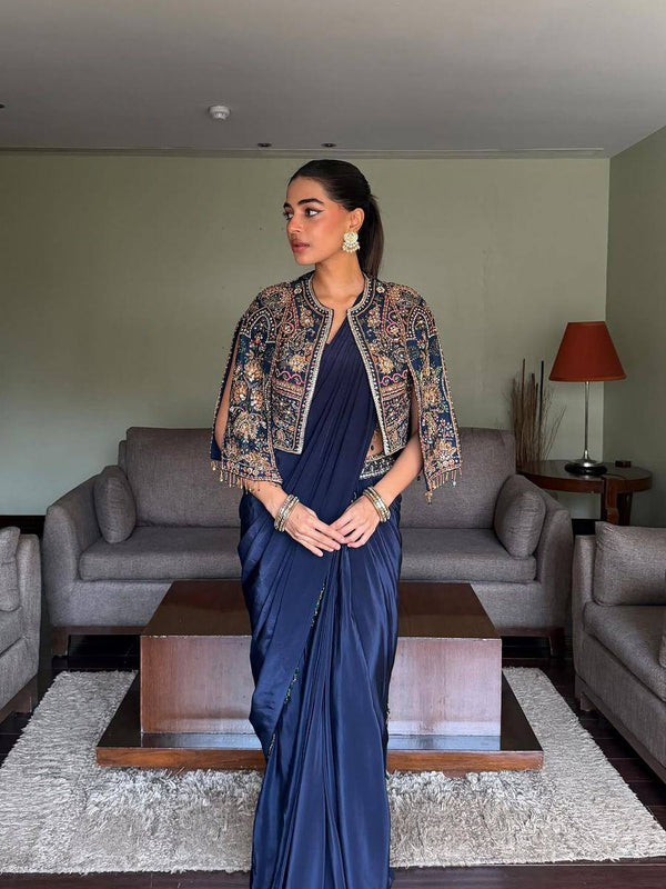 Luxury Chinon Partywear Saree