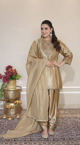 Trendy Wedding Wear Fendy Sequence Embroidered Salwaar Suit Set