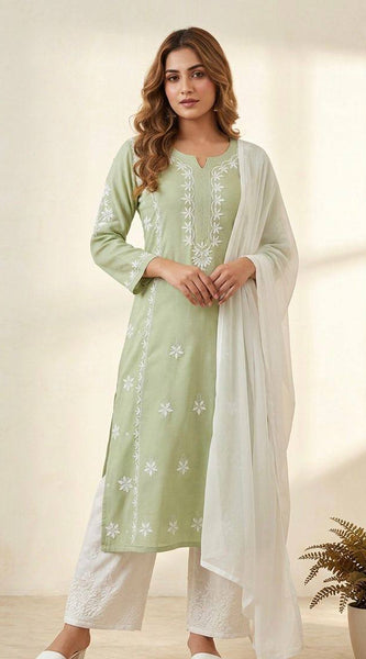 Chikankari Rayon Palazzo Set