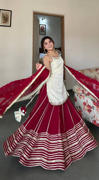 Royal Mirror Work Lehenga Set