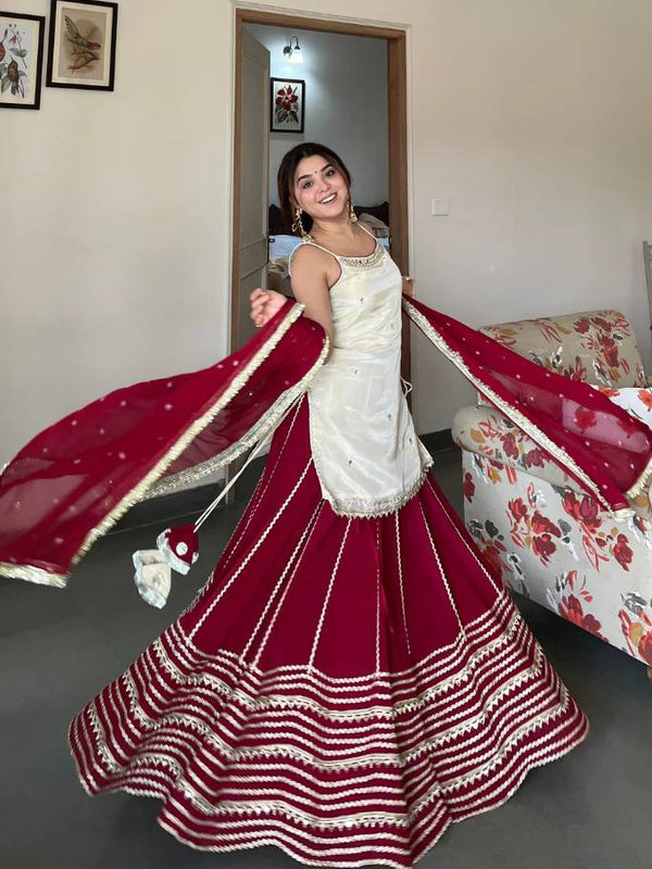 Royal Mirror Work Lehenga Set