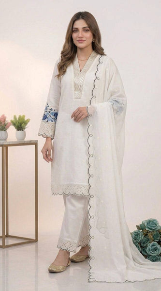 Designer Mal Chanderi Sequence Embroidered Kurta Palazzo Set With Organza Dupatta