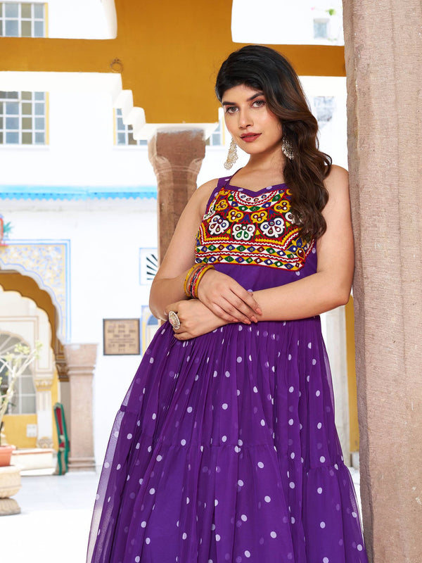 Gamathi with Real Mirror Work Lehenga