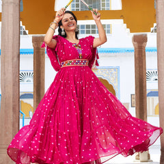 Gamathi with Real Mirror Work Lehenga