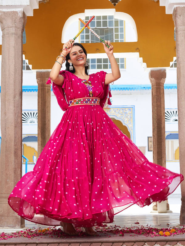 Gamathi with Real Mirror Work Lehenga