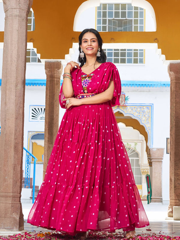 Gamathi with Real Mirror Work Lehenga