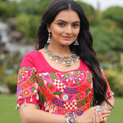 Premium Rayon with Kutchi Work Lehenga