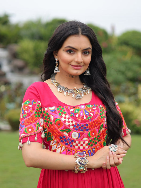 Premium Rayon with Kutchi Work Lehenga