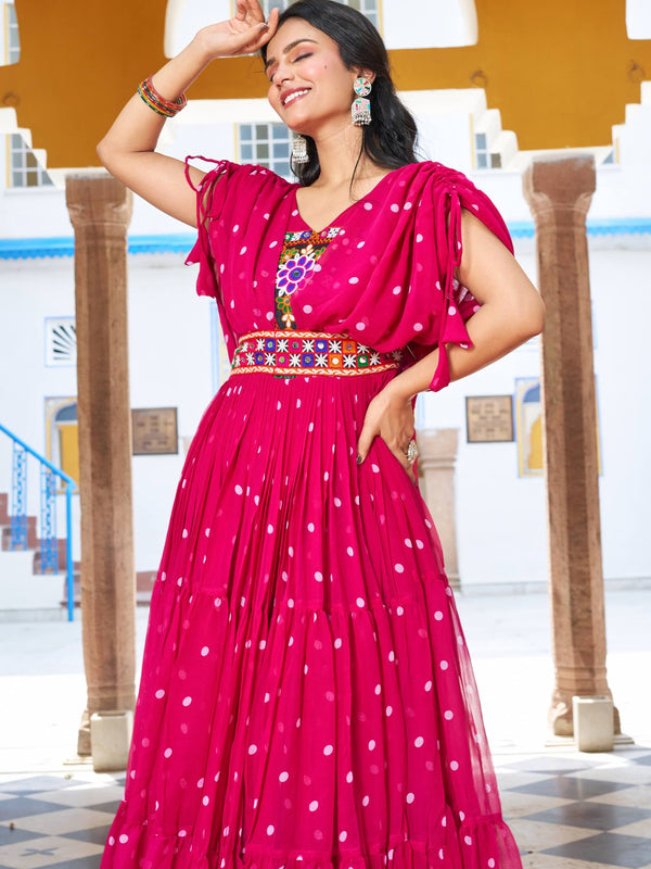 Gamathi with Real Mirror Work Lehenga