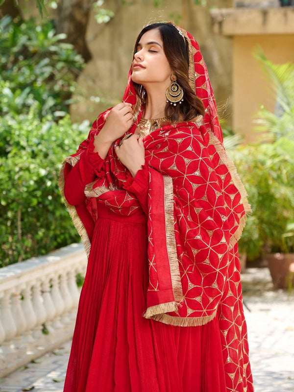 Embroidered Georgette Lehenga