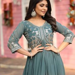 Embroidered Georgette Lehenga