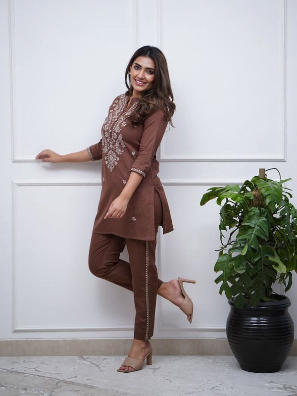 Special Trending Embroidery Work Co-Ord Sets
