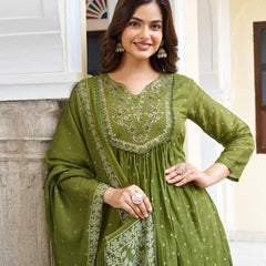 Anarkali Kurta Dresses with Malmal Dupatta