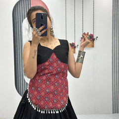 Ajrakh Print Festive Lehenga
