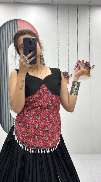 Ajrakh Print Festive Lehenga