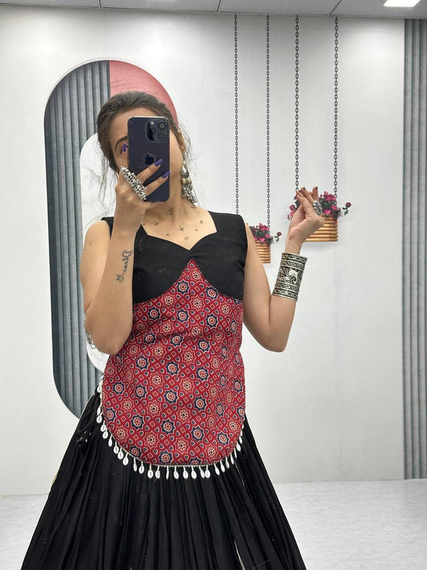 Ajrakh Print Festive Lehenga