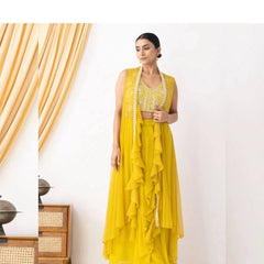 Three-Piece Handwork Indo Western