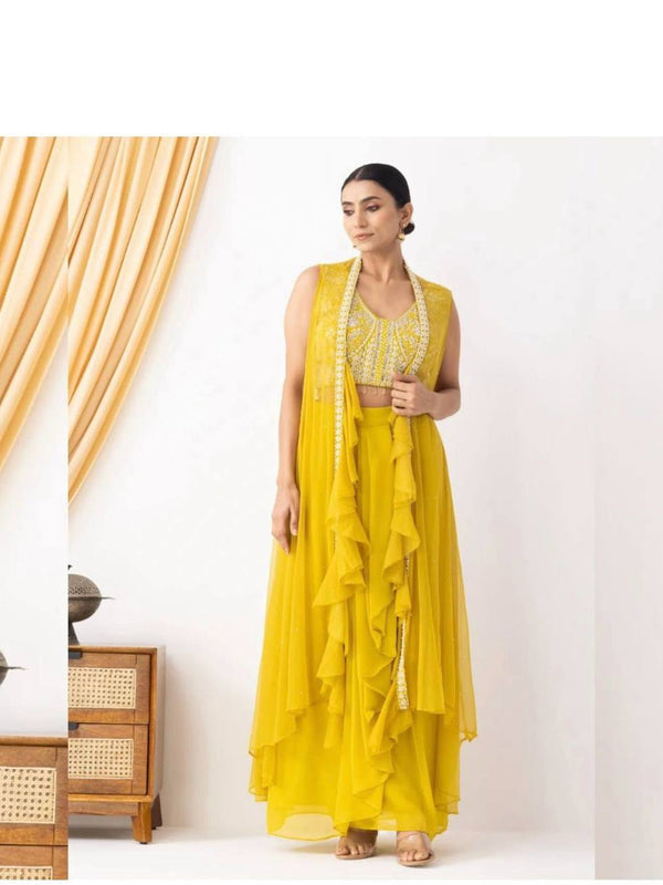 Three-Piece Handwork Indo Western
