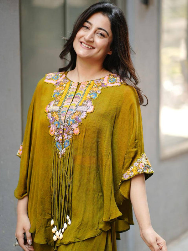 Cape-Style Embroidered Co-Ord Sets