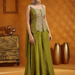 Mahendi-Colored Ethnic Ensemble Indo Western