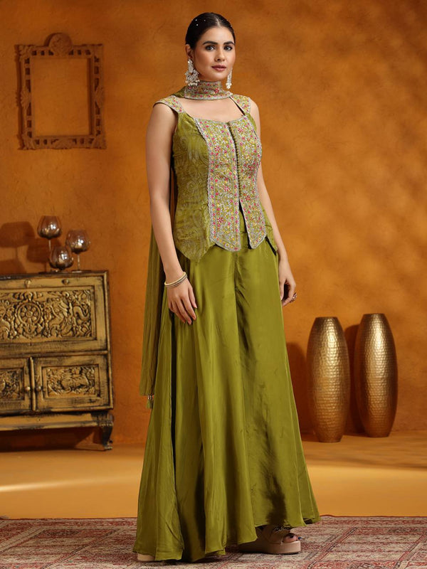 Mahendi-Colored Ethnic Ensemble Indo Western