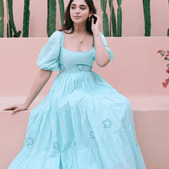 Mul-Mul Magic Embroidered Midi Gown