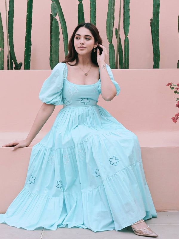 Mul-Mul Magic Embroidered Midi Gown