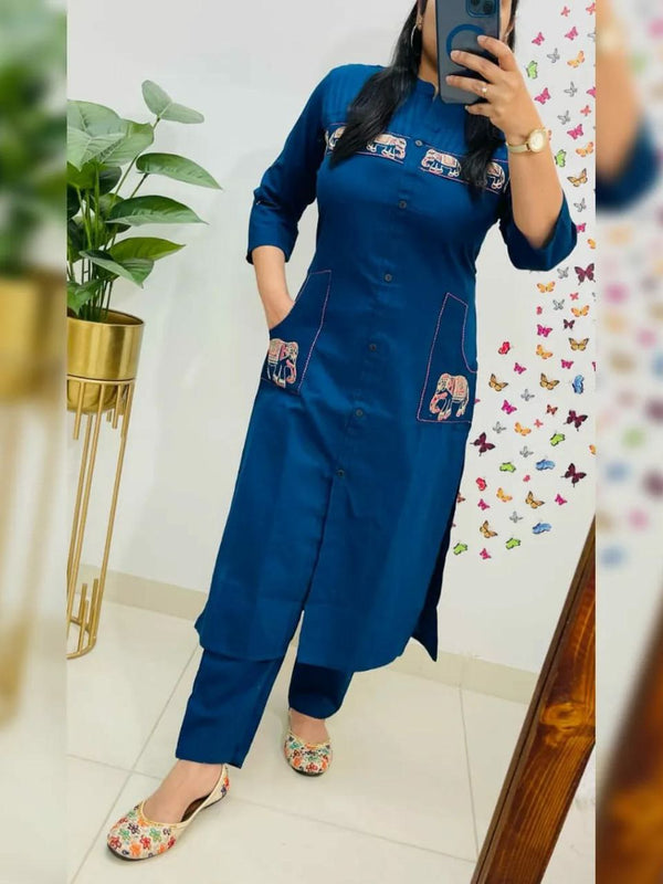 Office Wear Embroidery  Co-Ord Sets