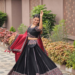 Ajrakh Print Lehenga