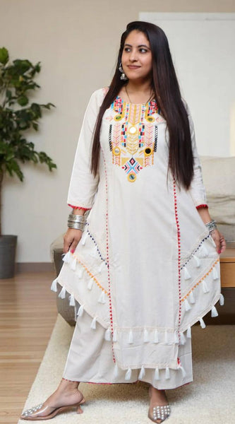 Embroidered Khadi Co-ord Sets
