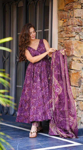 Flame Anarkali Lehenga
