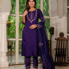 Embroidered Marina Silk Dresses