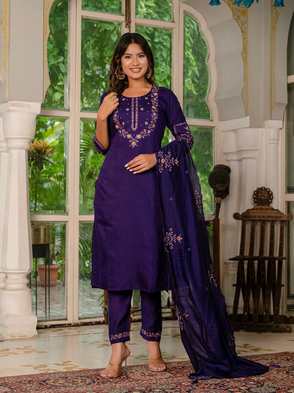 Embroidered Marina Silk Dresses